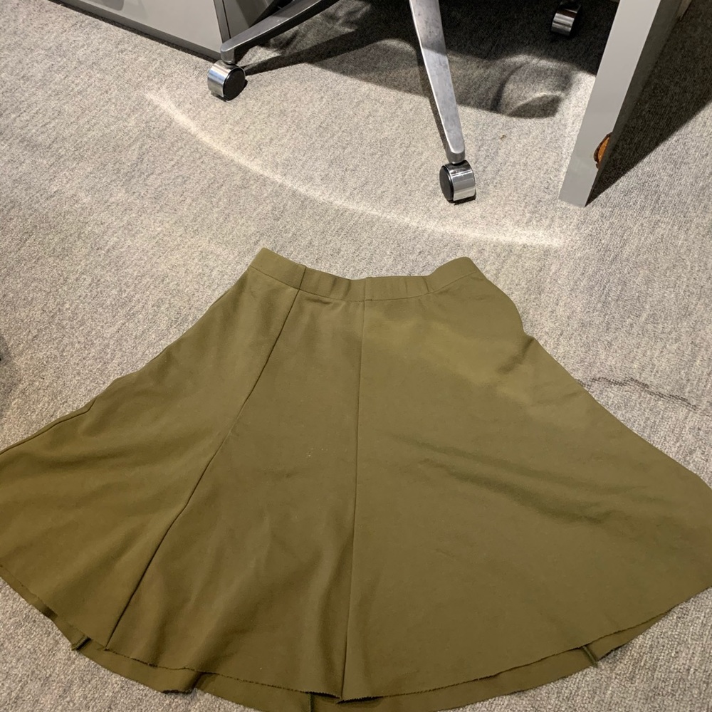 Olive green skater skirt